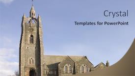  Presentation with scotland - Presentation design with kirk-in-tarbert-scotland background and a light blue colored foreground