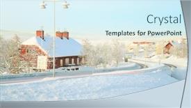  Presentation with terminal - Beautiful PPT layouts featuring kiruna-cityscape-with-train-station backdrop and a cool aqua colored foreground