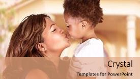  Presentation with family holding hands - Audience pleasing PPT layouts consisting of kiss him spending time backdrop and a coral colored foreground