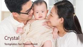  Presentation with baby girl - PPT layouts enhanced with kissing six months old baby background and a lemonade colored foreground