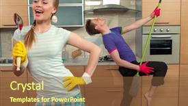  Presentation with pretend - PPT theme having tool box and tools scattered background and a gray colored foreground.