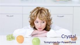  Presentation with kitchen - Theme featuring kitchen and choosing between health background and a sky blue colored foreground