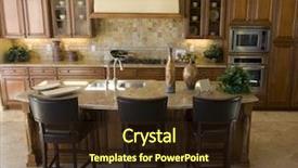  Presentation with new home - Colorful presentation theme enhanced with kitchen area in new home backdrop and a wine colored foreground