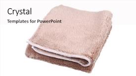  Presentation with dying of fabric - PPT theme with kitchen cloth washing utensils - close-up photo of microfiber fabric background and a sky blue colored foreground