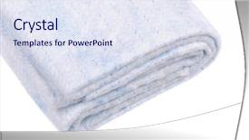  Presentation with kitchen utensils - PPT layouts enhanced with kitchen cloth washing utensils - close-up photo of rolled up background and a sky blue colored foreground