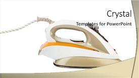  Presentation with lgbt diversity rainbow flag isolated - Beautiful slides featuring kitchen cloth washing utensils - flat iron isolated on white backdrop and a  colored foreground