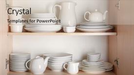  Presentation with rustic - Amazing slide deck having kitchen cupboard with nice rustic backdrop and a soft green colored foreground