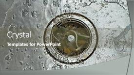  Presentation with drain - PPT theme consisting of kitchen-drain-clogging-up background and a tawny brown colored foreground
