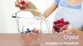  Presentation with healthy eating - Amazing PPT layouts having kitchen eco - healthy eating cooking vegetarian food backdrop and a coral colored foreground