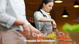  Presentation with work anniversary restaurant catering services - Audience pleasing presentation theme consisting of kitchen eco - restaurant worker cutting fresh pepper backdrop and a red colored foreground