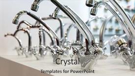 Presentation with plumbing - Amazing presentation design having kitchen faucets on shelf closeup backdrop and a light gray colored foreground