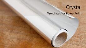  Presentation with airport boarding board - Amazing PPT theme having kitchen foil on a chopping backdrop and a coral colored foreground