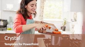  Presentation with passover - Presentation design enhanced with kitchen for jewish passover background and a red colored foreground