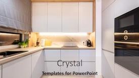  Presentation with kitchen furniture - Slide deck featuring kitchen-furniture-in-a-modern background and a  colored foreground