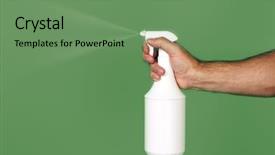  Presentation with spray - Audience pleasing presentation theme consisting of kitchen hand wash - image of a spray backdrop and a seafoam green colored foreground