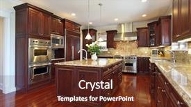  Presentation with cherry - Audience pleasing presentation design consisting of kitchen in luxury home backdrop and a tawny brown colored foreground