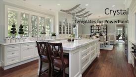  Presentation with granite - Amazing slide deck having kitchen in luxury home backdrop and a light gray colored foreground