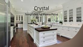  Presentation with luxury - Colorful slides enhanced with kitchen in luxury home backdrop and a light gray colored foreground