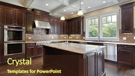  Presentation with new home - Beautiful slides featuring kitchen in new construction home backdrop and a tawny brown colored foreground