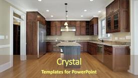  Presentation with artificial island construction - Theme enhanced with kitchen in new construction home background and a tawny brown colored foreground