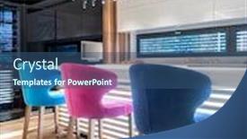  Presentation with kitchen design - PPT theme consisting of kitchen-modern-design-with-custom background and a ocean colored foreground