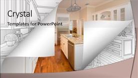  Presentation with page - Amazing slide set having kitchen photo page corners flipping backdrop and a  colored foreground