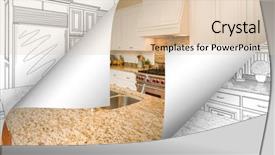  Presentation with page - Beautiful slide deck featuring kitchen photo page corners flipping backdrop and a  colored foreground