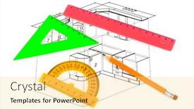  Presentation with kitchen - PPT layouts consisting of kitchen-plan-isolated-on-white background and a yellow colored foreground