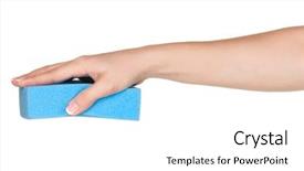  Presentation with hand washing - Colorful theme enhanced with kitchen sponge for ware wash backdrop and a  colored foreground