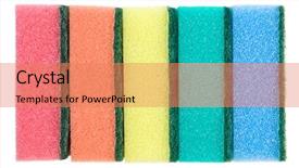  Presentation with sponges - Audience pleasing slides consisting of side view isolated on white backdrop and a coral colored foreground