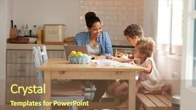  Presentation with paint - Beautiful PPT layouts featuring kitchen table as mother work backdrop and a tawny brown colored foreground