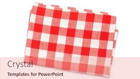  Presentation with kitchen towel - Slide deck featuring kitchen-table-cloth-cooking-towel background and a coral colored foreground