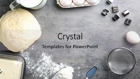  Presentation with dough - Colorful PPT layouts enhanced with kitchen table cooking class backdrop and a  colored foreground