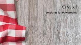  Presentation with rough - Presentation theme featuring kitchen table with red picnic background and a light gray colored foreground