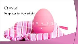  Presentation with timer - Audience pleasing slide set consisting of kitchen timer isolated on white background backdrop and a white colored foreground