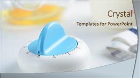  Presentation with timer - Audience pleasing slides consisting of kitchen timer on a table backdrop and a  colored foreground