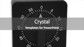  Presentation with timer - Amazing presentation design having kitchen timer backdrop and a dark gray colored foreground