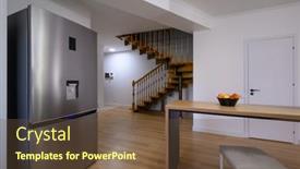  Presentation with kitchen - Slides with kitchen-to-entrance-hall-view background and a  colored foreground