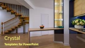  Presentation with studio - Presentation featuring kitchen-to-entrance-hall-view background and a  colored foreground