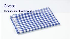  Presentation with checkered tablecloth - Colorful slide set enhanced with kitchen towel - blue and white checkered tablecloth backdrop and a sky blue colored foreground