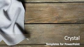  Presentation with table napkin - Amazing presentation design having kitchen towel - napkin on wooden table backdrop and a  colored foreground