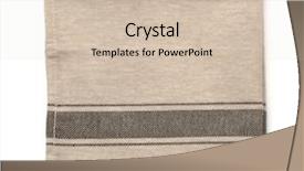  Presentation with linen - Amazing slide deck having kitchen towel - top view of folded linen backdrop and a soft green colored foreground