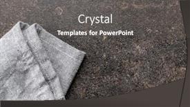  Presentation with kitchen towel - Presentation theme enhanced with kitchen-towel-on-black-table background and a dark gray colored foreground