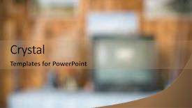  Presentation with kitchen towel - Presentation design consisting of kitchen towel on table in the living room background and a coral colored foreground