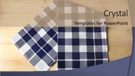  Presentation with kitchen towel - Cool new presentation design with kitchen towel on wooden background backdrop and a coral colored foreground