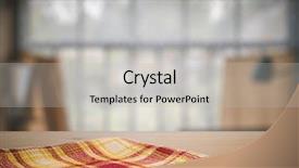  Presentation with kitchen towel - Audience pleasing theme consisting of kitchen towel on wooden table in old room with big windows backdrop and a light gray colored foreground