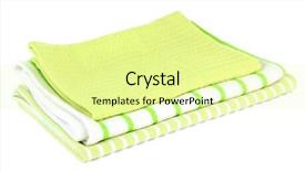  Presentation with kitchen - Amazing PPT theme having kitchen-towels-isolated-on-white backdrop and a blonde colored foreground