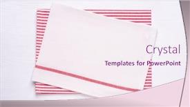  Presentation with kitchen design - Amazing presentation theme having kitchen-towels-or-napkins backdrop and a sky blue colored foreground