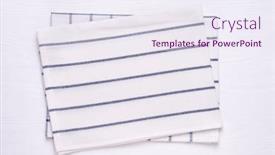  Presentation with blue design - Cool new presentation theme with kitchen-towels-with-blue-stripes backdrop and a sky blue colored foreground