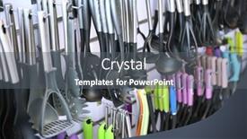  Presentation with kitchen utensils - Theme consisting of kitchen-utensils-for-sale background and a gray colored foreground